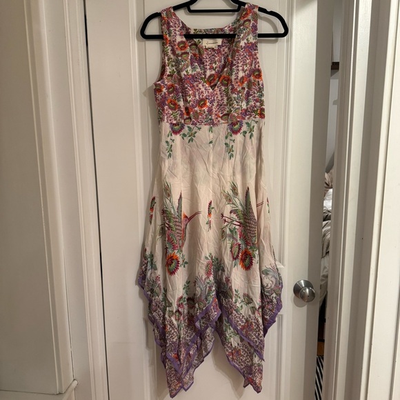 Anthropologie Pink and Purple Asymmetrical Sundress - Picture 1 of 8